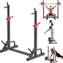 FONBEAR Adjustable Squat Rack, Barbell Rack, Bench Press 550 LBS Max Load Multi-Function Home Gym Weight Lifting Dumbbell Racks Stands - Great for Beginners and Professional Use