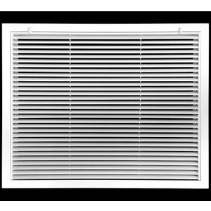 HVAC Premium 16" X 12" Aluminum Return Filter Grille for 1" Filter - Easy Airflow - Linear Bar Grilles [Outer Dimensions: 18.5"w X 14.5"h]