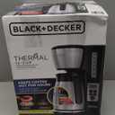 BLACK+DECKER 12 Cup Thermal Programmable Coffee Maker with Brew Strength and VORTEX Technology, Black/Steel
