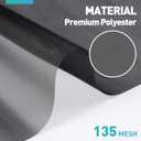 Window Screen,135Mesh High Density Dust and Pollen Filtration Anti-Allergy Window Screen Mesh,37.4IN x 16.4FT Polyester Screen Replacement Repair Kit for Window, Door,Patio,Porch