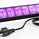 40W LED Black Light Bar for Glow Party, Blacklight with Plug &Switch, Each Light Up 484 Sq.ft Area, Halloween Glow Lights, Body Paint, Stage Lighting
