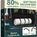 Mattress Vacuum Bag for Moving and Storage Heavy Duty Compression Bag with Straps, Vacuum Bag for Memory Foam Mattress (Queen/Full)