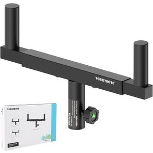 Vondynote Dual Speaker Mount Bar Mounting Fork Bracket Speaker Pole Width Adjustable, Single