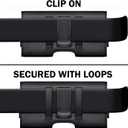 Cell Phone Belt Holder with Clip, Holster for Men, Premium Cellphone Pouch Case for iPhone 17, 16e, 16, 15, 14, 13, 12, 11 & Pro Models, (Fits with Otterbox Commuter Case on), Black