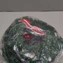 Hausse Set of 3 Christmas Wreaths, Lighted Artificial Christmas Wreath with Large Red Bow & Ornaments, Battery Operated with LED Lights, for Front Door Gate Wall Christmas Party Decorations