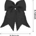 Syhood 30 Pcs Burlap Bows Christmas Knot Handmade Ribbon Natural Rustic Burlap Bows Wreath Decorative Bowknot Ornaments for Christmas Tree Home Decoration Festival Party Supplies(Black)