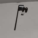 18" Cane Bolt Heavy-Duty Drop Rod for Gate, Gate Ground Latch for Wooden Fences Metal Gates Doors, Metal Gates Doors Stopper for Gate Ground, Wrought Iron Gate Latches, Black Finish(1 Pack)