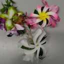 HAIMEIKANG Hawaiian Flower Hair Accessories - 3 Pieces Artificial Tropical Flower Hair Pins, Large Hair Pieces for Women (White, Pink, Purple)