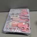 Baby Grooming Kit, Infant Safety Care Set with Hair Brush Comb Nail Clipper Nasal Aspirator,Baby Essentials Kit for Newborn Girls Boys (Pink Baby Grooming kit)