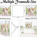 20x20 Picture Frame Set of 2, White Square Photo Frames High Transparent Wall Gallery Desktop Horizontal Vertical for Canvas Collage Photo Poster Certificate 20 x 20 inches