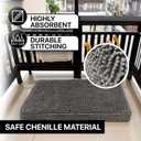 Muddy Mat Dog Crate Bed mat, Comfortable Dog Pillow, Crate Bed for Large Medium Small Dogs and Cats, Ultra Soft & Relaxing Washable & Dryer Safe Chenille Material Medium (23"x36")