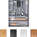 Kitchen Silverware Drawer Organizer and Storage Organizador Small De Cucharas y Tenedores Cubiertos Para Gavetas Cocina Para Gabinete Cajones Cocina Cajones Cocina Para Gabinete Hogar y Cocina Ofertas (7 Slots)