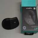 Logitech Lift Vertical Ergonomic Mouse, Wireless Bluetooth or USB Receiver, Quiet Clicks, 4 Buttons, Right Hand Wireless Mouse, Windows/ macOS/ iPadOS, Laptop, PC - Graphite