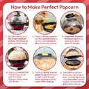 Gadgy Popcorn Machine 800W Electric Hot Oil Popcorn Maker with Non-Stick Plate, Lid & Stirrer Large 24-Cup Popper for Home, Parties, Movie Night Butter, Sugar & Spice Compatible