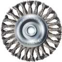 184010 - 6" x 1/2" x 1/2", 5/8" Knot Wire Wheel, .014 Carbon Steel Wire