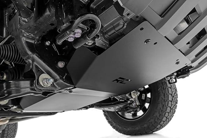 Rough Country Front Skid Plate Kit for Toyota Tacoma 4WD (2024) - Front & Mid-Frame Protection, Easy Bolt-on Install