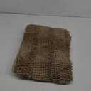 H.VERSAILTEX Bath Mats for Bathroom Non Slip Extra Thick Chenille Striped Bath Rug 24" x 36" Absorbent Non Skid Fluffy Soft Shaggy Rugs Washable Plush Mats for Indoor, Bath Room, Tub - Taupe Brown