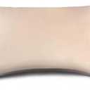 Curved Pillow Case, Side Sleeper Pillowcase, Champange Satin Pillowcase Cover with Zipper, Breathable and Soft, Queen Size 20 x 30 Inches