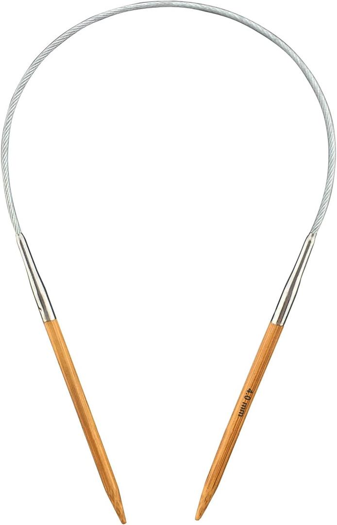 Mdoker Bamboo Circular Knitting Needle Size 6 16 Inch Circular Knitting Needles for Handmade Knitting DIY and Any Weaven Yarn Projects (US Size 6, 4mm)