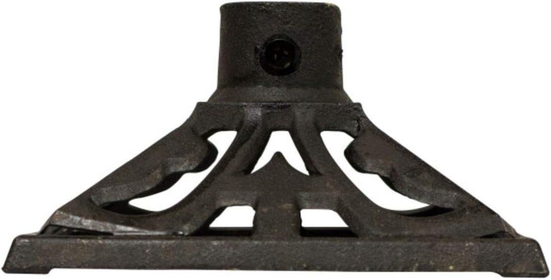 TIKI Cast Iron Torch Stand Heavy-Duty, Freestanding & Weather-Resistant Torch Base for Patio, Garden, Deck & Backyard Fits Torch Poles 0.75" to 1.25" 9" x 9", Black