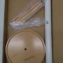 Headband Holder Organizer with 6 Branches Wooden Scrunchie Display Hanger with Bottom Bracket for Hair Hoop Hairband Jewelry Claw Clips Perfect Gifts for Girls and Women(White)