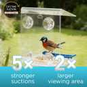 Window Bird Feeder for Outdoors with Strong Suction Cups,Sturdy and Durable Acrylic Birdfeeders for Viewing Wild Birds Outside,Mount On Window/Wall/Bird Pole Kit