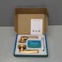 Smart Door Lock with Knob, Keyless Entry Door Locks with Handle, Fingerprint Door Knob for Bedroom/Front Door/Apartment,Generate Passcode Gold