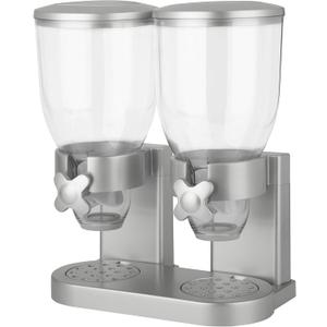 Zevro /GAT202 Indispensable Dry Food Dispenser, Dual Control, Silver