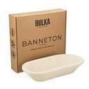 Bulka Large Oval 1kg Waffle Banneton Bread Proofing Basket Pressed Wood Pulp, Sourdough Proofing Basket – Non-Stick Brotform Sourdough Bread Baking Supplies, Made in Germany.
