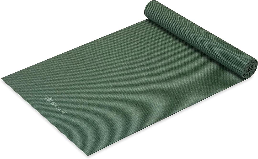 Gaiam Yoga Mat - Premium Solid Thick Non Slip Exercise & Fitness Mat for All Types of Yoga, Pilates & Floor Workouts