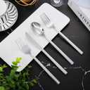 DaYammi 150 Pcs Silver Plastic Silverware, Silver Disposable Cutlery Heavy Duty Disposable Silverware Include: 50 Plastic Forks, 50 plastic Spoons and 50 Knives for Party Wedding