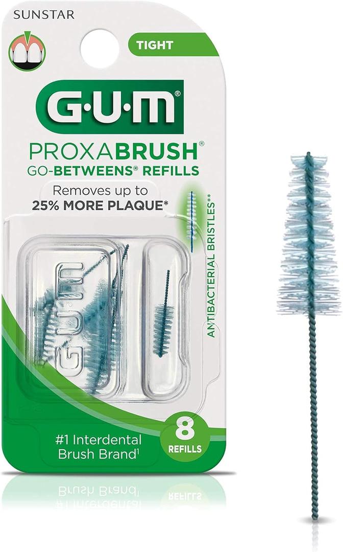 GUM Proxabrush Go-Betweens Refills Tight, 8 Ct, Pack of 3