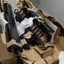 Metal Bed Frame - Structurally Stable Heavy Duty Steel Slat Supported Queen Bed Frames,No Box Spring Needed for Easy Removal and Transport. (Black)