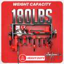 32" W Power Tool Storage Organizer Wall Mount with Charging Station Built in 8 Outlet Power Strip Large 8 Drill Holder Heavy Duty Power Tool Storage Rack Tool Shelf for Garage Organization Black