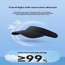 YINWANBB Sport Visor Sun Visor hat for Women and Men - Black Baseball Cap Women with Sun Protection Hats for Golf,Tennis Running Adjustable for Mens Baseball Cap (Black)