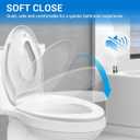 Elongated Toilet Seat with Built-In Toddler Seat 18.5" - Soft Close for Child & Adult, Potty Training Seat, Durable PP Toilet Seat, Easy Installation & Removal, Fits Most Toilet Bowls