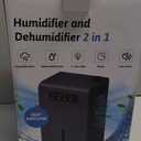 Dehumidifier,2 in 1 Humidifier Dehumidifier Combo,102 OZ Water Tank Dehumidifiers for Home Bedroom,Basement Bathroom,Auto Shut Off,Sleep Mode,7 Colors LED Light (gray)