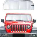 Windshield Sun Shade Compatible with 2018-2023 Jeep Wrangler JL 4XE Gladiator JT Accessories Foldable Windshield Sunshade Front Window UV Blackout Shades Sun Blocker Protector Cover (Silver)
