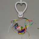 Interactive Cat Toys for Indoor Cats, Automatic Hanging Door Feather Toy Mouse & Ribbon Wand Teaser,USB-Rechargeable Self Play Chase Exercise Feather Toys for Bored Indoor Adult & Kitten Cats (White)