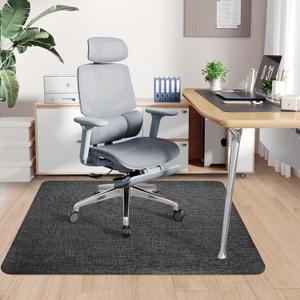 4 x Sycoodeal Office Chair Mat for Hardwood & Tile Floor, 36" x 48" Heavy Duty Computer Gaming Chair Mat for Rolling Chairs Non-Curve, Anti-Slip, Floor Protector for Home Office (Black)