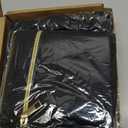 Bulyoou 2 Pcs Crochet Bag and Tote Set Corduroy Yarn Bag for Hooks Organizer Yarn Holder for Crochet Lovers Knitting Accessories (Black)