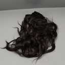 Dark Brown Hair Extensions - 14 Inch Wavy Synthetic Clip in Hair Extensions For Women And Girls (Color: Dark Brown with Light Brown Highlights)