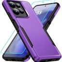 for Moto G Power 2025 Case with Screen Protection: Heavy Duty Protective Shockproof and Scratch Proof Cell Phone case for Motorola Moto G Power 2025-Purple