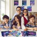 2 x Pasimy Reading Posters Reading Strategies Posters Bulletin Board Decoration Educational Read Poster for Elementary Middle School Library Classroom Decorations(Space)