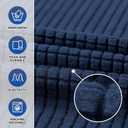KEKUOU Stretch Oversized Sofa Slipcover 1 Piece Couch Sofa Cover (94"-110") Furniture Protector 4 Seater Sofa with Elastic Bottom for Kids,Pet.Jacquard Checked Pattern Fabric(X Large,Navy Blue)