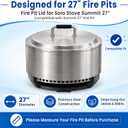 Fire Pit Lid for Solo Stove Yukon, Lid for Solo Stove Summit 27 Fire Pit