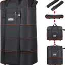 Expandable Large Capacity Travel Bag Oxford Cloth Duffel Bag with Wheels Lightweight Waterproof Travel Foldable Suitcase(Black)