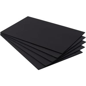 BENECREAT 5 Sheets 3mm Black PVC Foam Sheet A4 Lightweight Rigid Foam, Sand Table Model Material Supplies for Mounting Crafts Modelling Art Display School Projects, 11.8x7.8inch