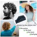 36PCS Self Grip Small Hair Curlers Black Heatless Roller Hair Curlers Pro DIY Curly Hairstyle Hair Rollers Tools Rat Tail Comb for Women Medium Short Hair(0.6 x 2.4 Inch)