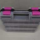 Tools Organizer Box Small Parts Storage Box 34-Compartment Double Side Hardware Organizers with Removable Plastic Dividers for Screws, Nuts, Nails, Bolts
